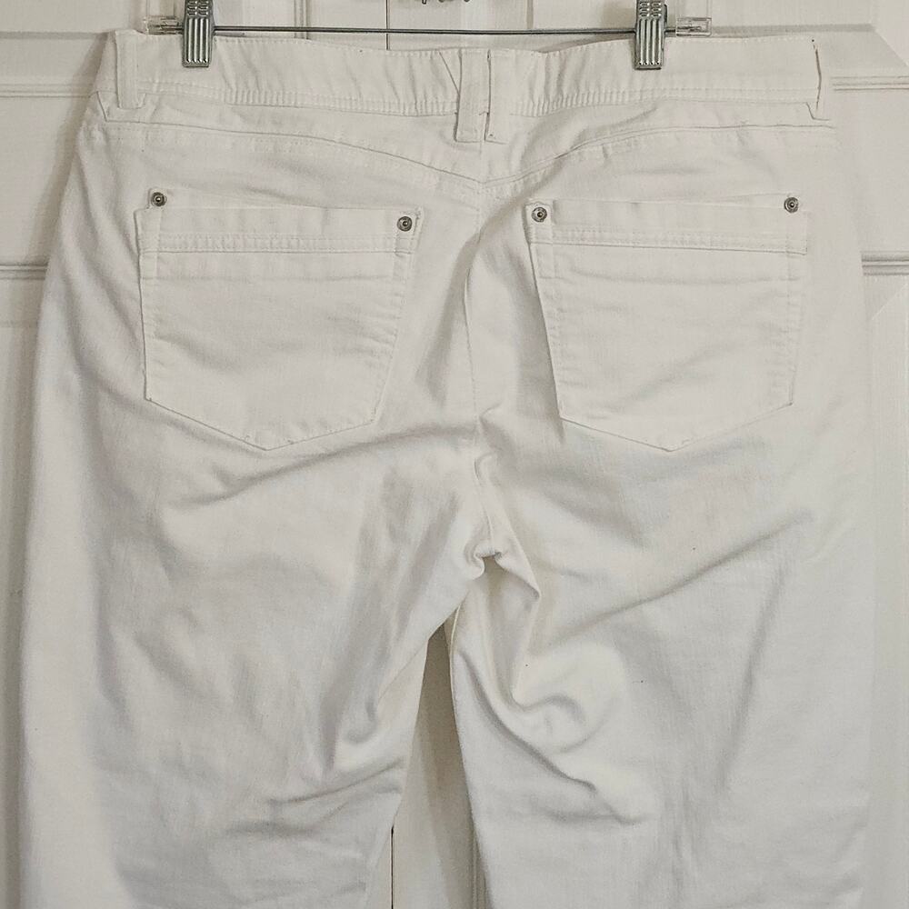 Democracy Women's White "Ab"technology Denim‎ Jeans 14 Summer Stretch Slimming - Picture 5 of 6